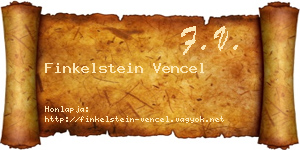Finkelstein Vencel névjegykártya